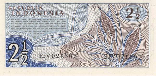Indonesien 2 1/2 Rupiah 1961 p79